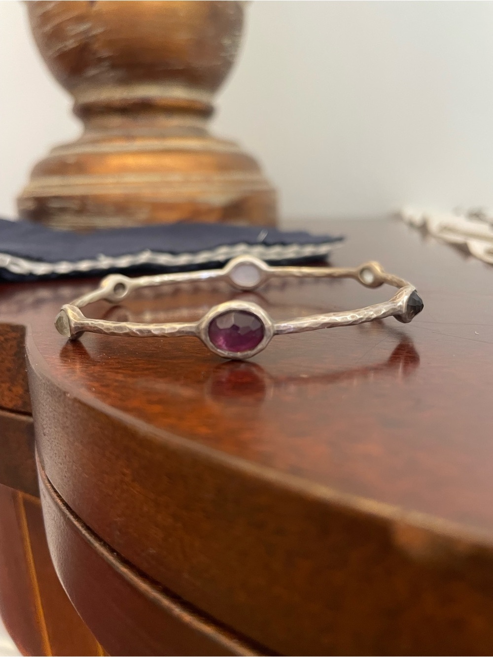 Ippolita Rock Candy Sterling Silver Ruby Accent Bangle Bracelet